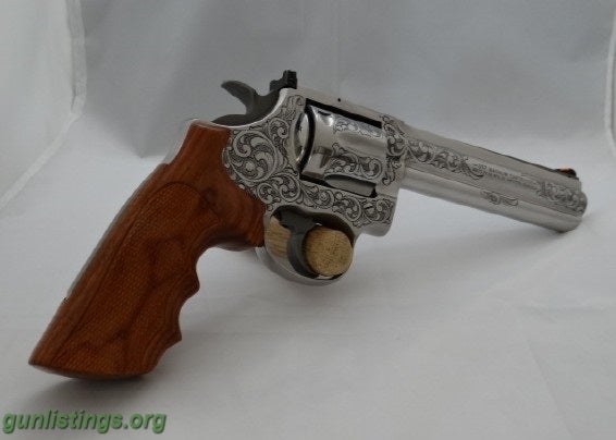 Pistols Colt King Cobra Engraved Revolver