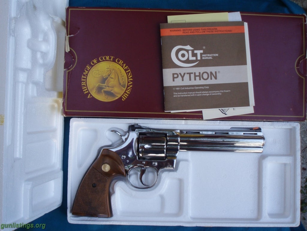 Pistols COLT PYTHON 357 Revolver Bright SS