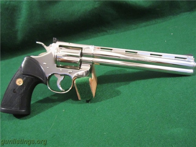 Pistols Colt Python 8'' Nickel Target NIB Penny Start