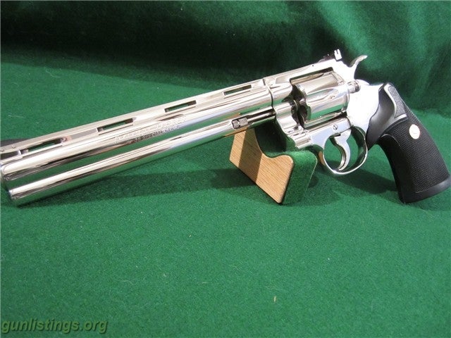 Pistols Colt Python 8'' Nickel Target NIB Penny Start