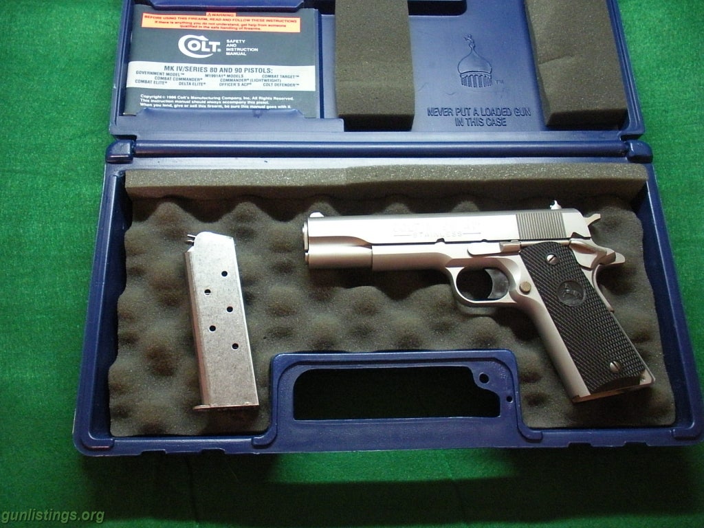 Pistols Colt Stainless 1911 .45