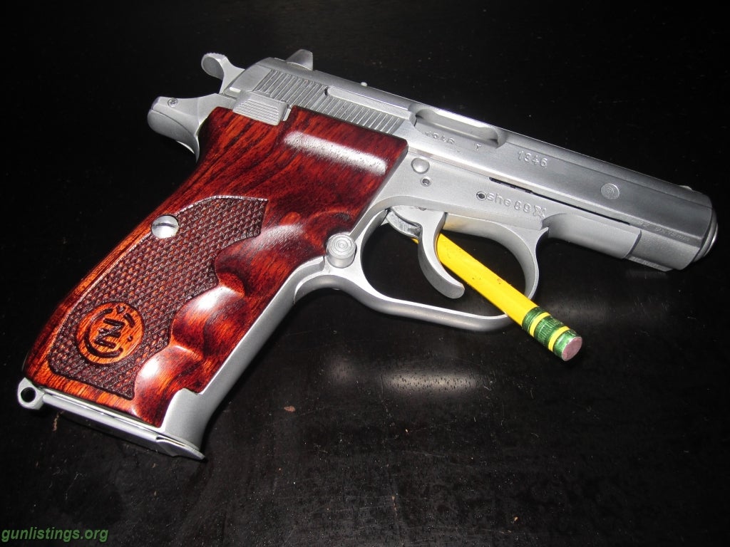 Pistols CZ-82 - Highly Custom (Stainless, Wood Grips) W AMMO