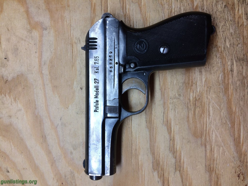 Pistols Cz Model 27 Nazi Pistol Ww2