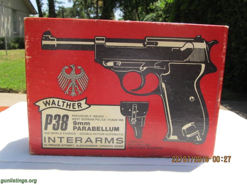 Pistols FOR SALE-	Walther P-38 W German Police Pistol