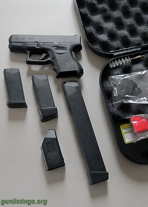 Pistols FS: Glock G26 Gen 3 Pistol W/31 Rd Extended Mag