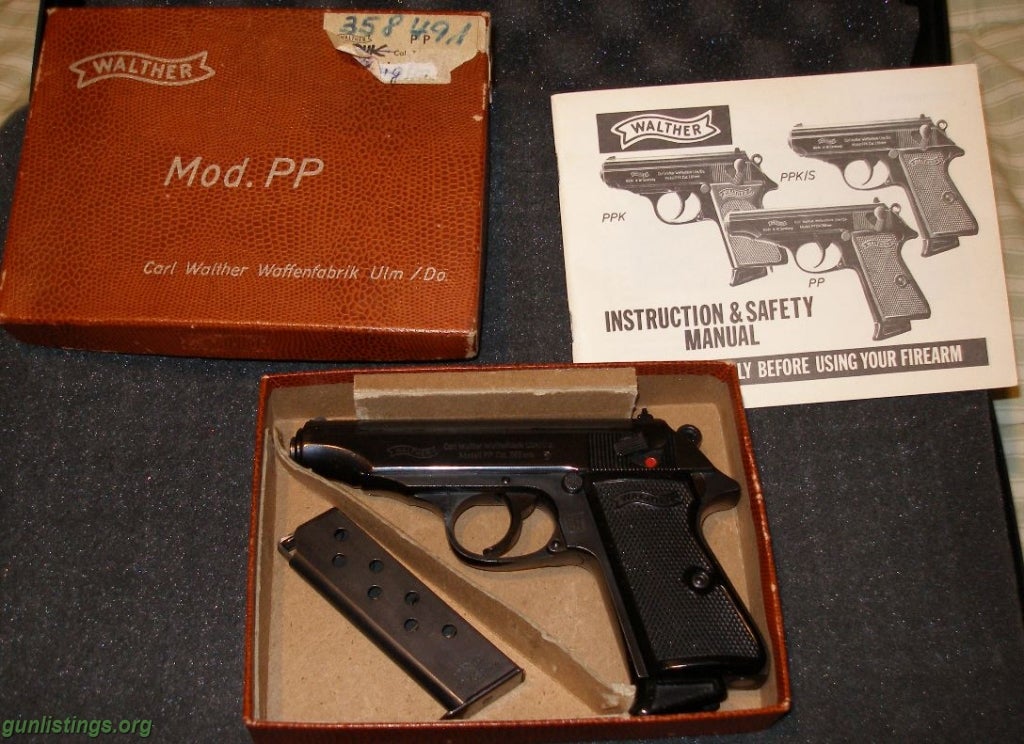 Pistols German Police Firearm - Walther PP 7.62 Cal(.32) 1966