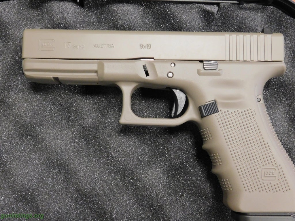 Pistols Glock 17 Gen4 Elite Earth Cerakote 9mm 4.49