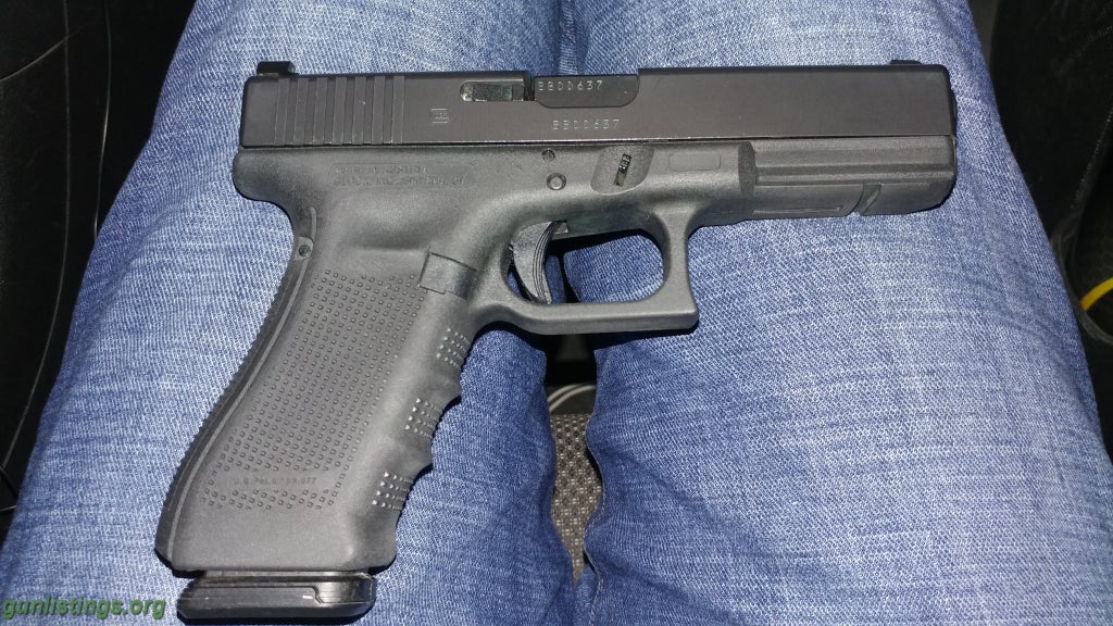 Pistols Glock 17 Gen 4 W/ Trijicon Night Sights.