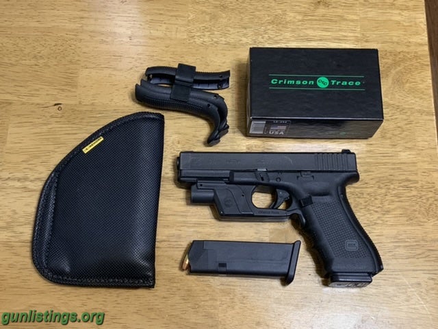 Pistols Glock 17 Gen 4 With N/S & CT Laser