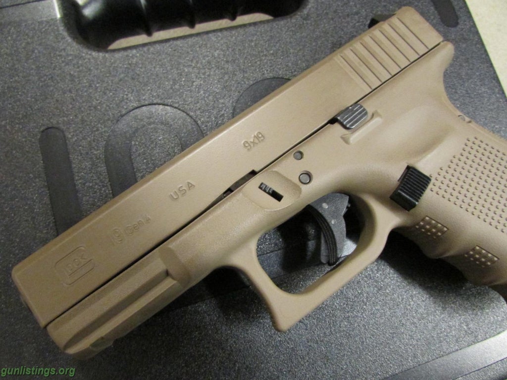 Pistols Glock 19 G19 Gen4 Cerakote Magpul Dark Earth FDE 9mm