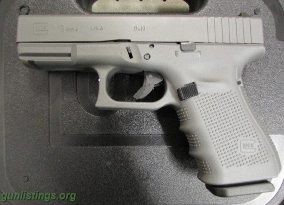 Pistols Glock 19 G19 Gen4 Tactical Gray 9mm