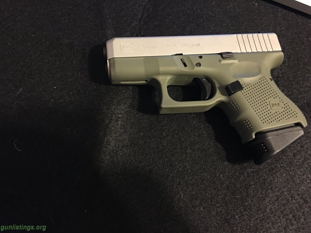 Pistols Glock 26 Gen 4 (cerakote Green/titanium)