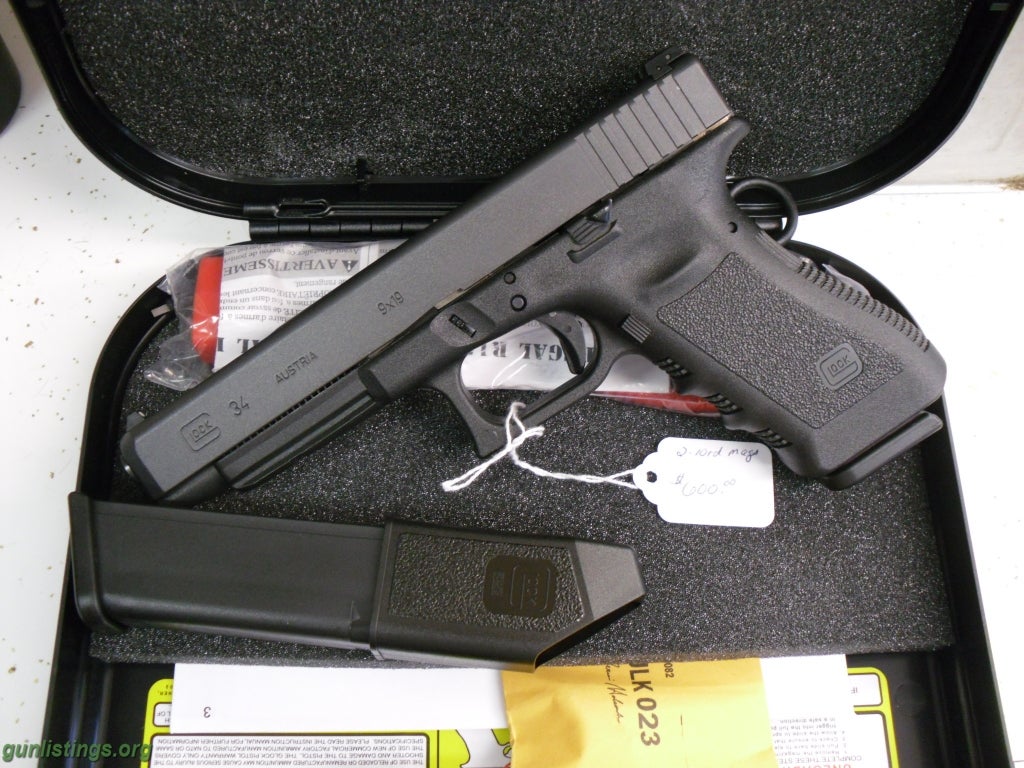 Pistols Glock 34 Competition Pistol, 9 MM, 5.32