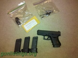 Pistols Glock 36, Lasermax G/r Laser 4 Mag