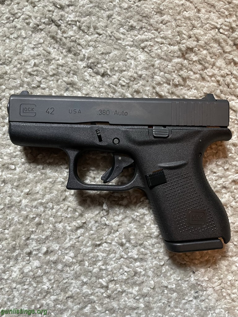 Pistols Glock 42 .380 Cal With IWB RH Holster