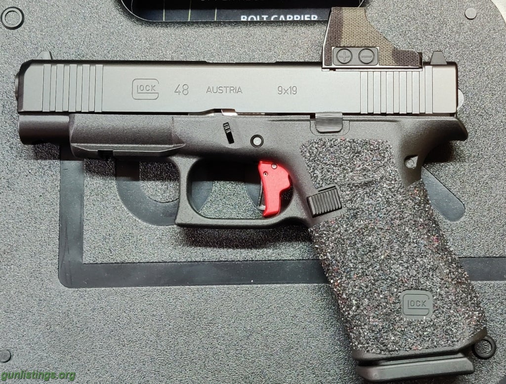 Pistols Glock 48 MOS W/ Holosun 507k, Apex Trigger