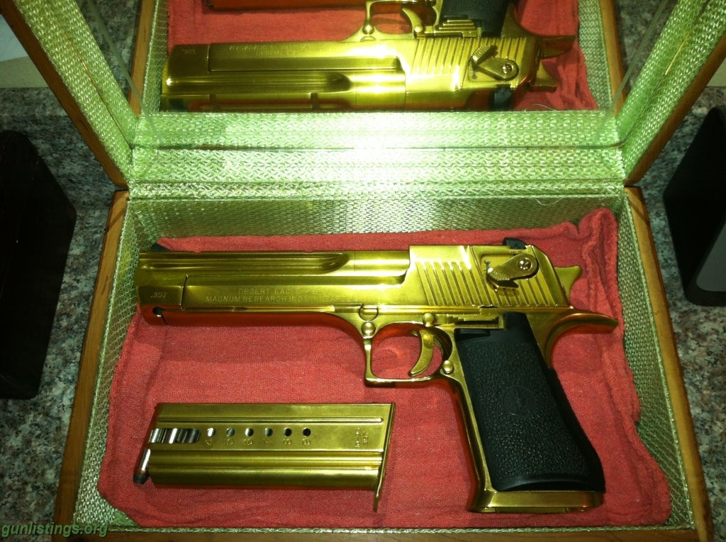 Pistols Gold Desert Eagle .357