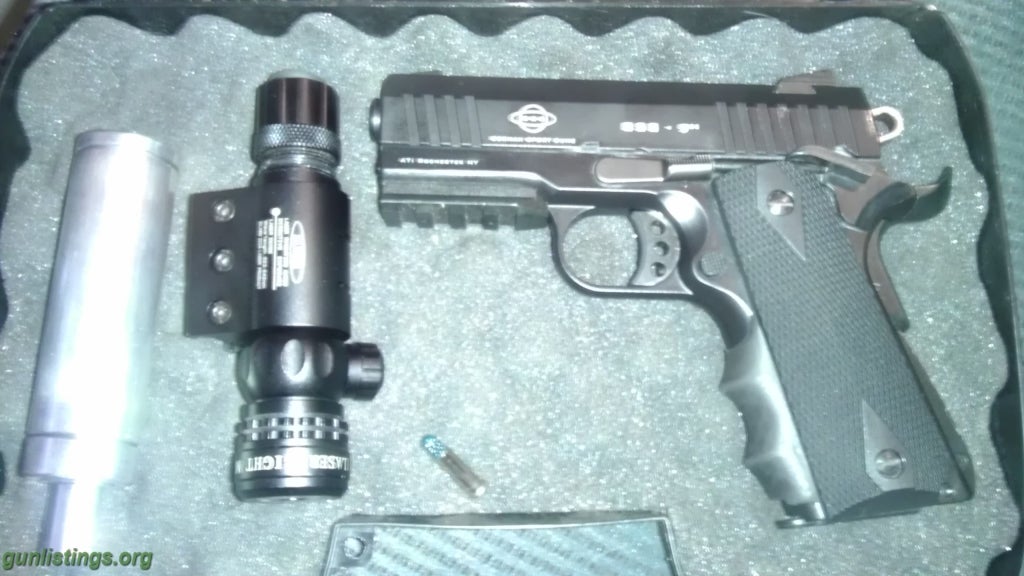 Pistols GSG 922 Pistol ... 22lr  ... Silencer ....laser Sight