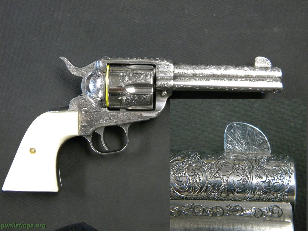 Pistols Hand Engraved Ruger New Vaquero .357 Magnum