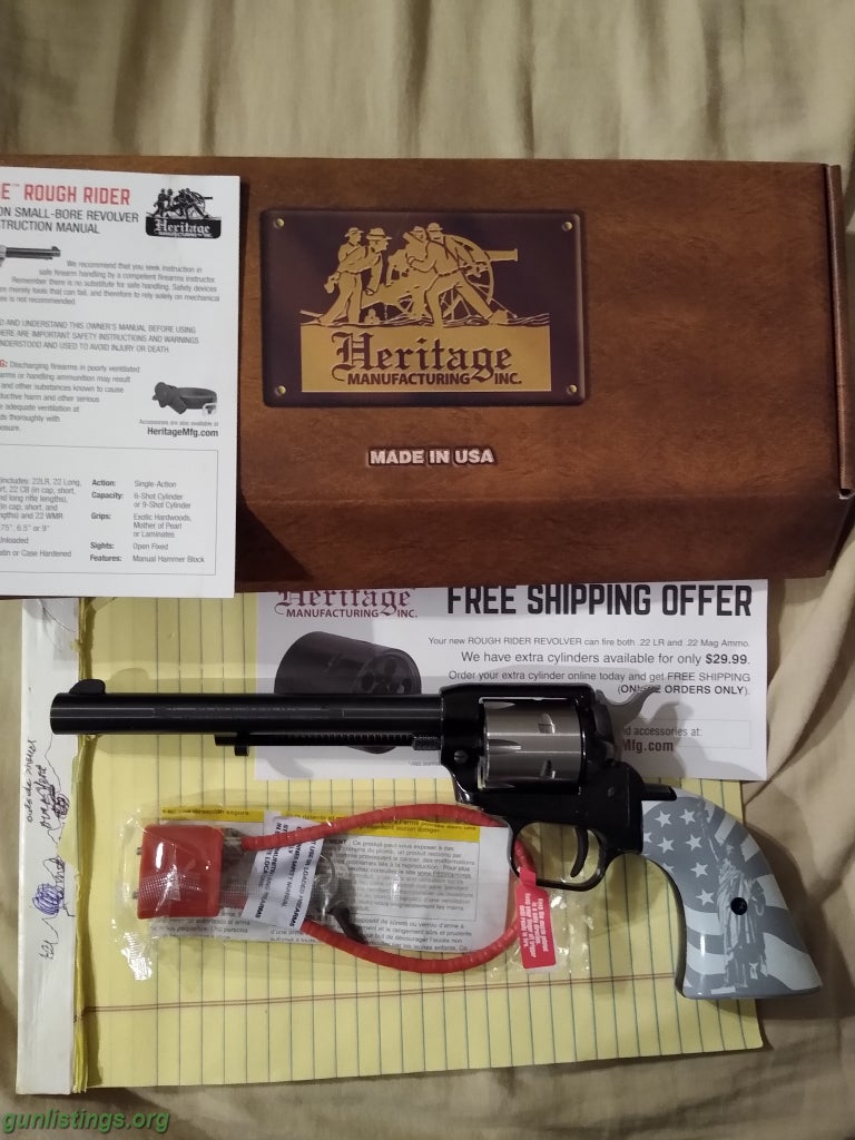 Pistols Heritage 22LR Cowboy Revolver