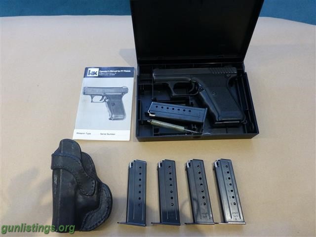 Pistols HK P7M8 9mm 6 Mags Holster