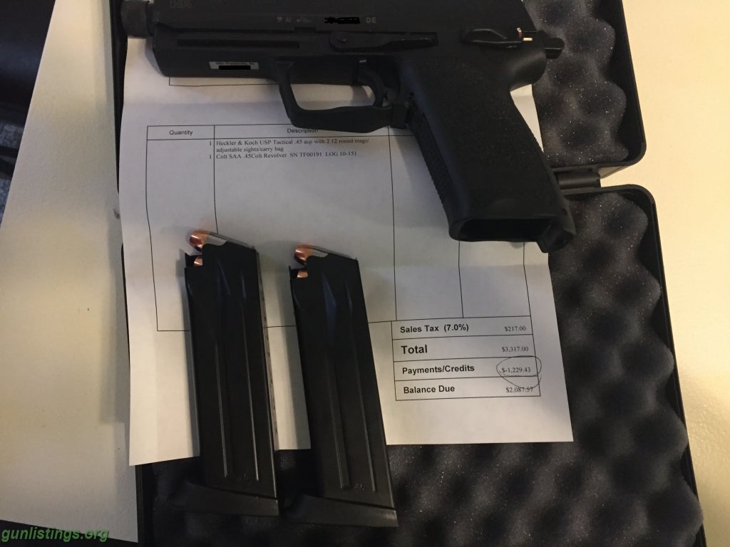 Pistols HK USP Tactical .45 ACP