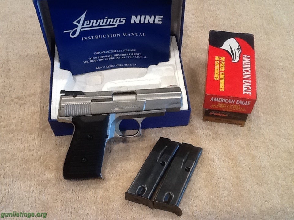 Pistols Jennings NINE Pistol NIB - With 9mm Ammo