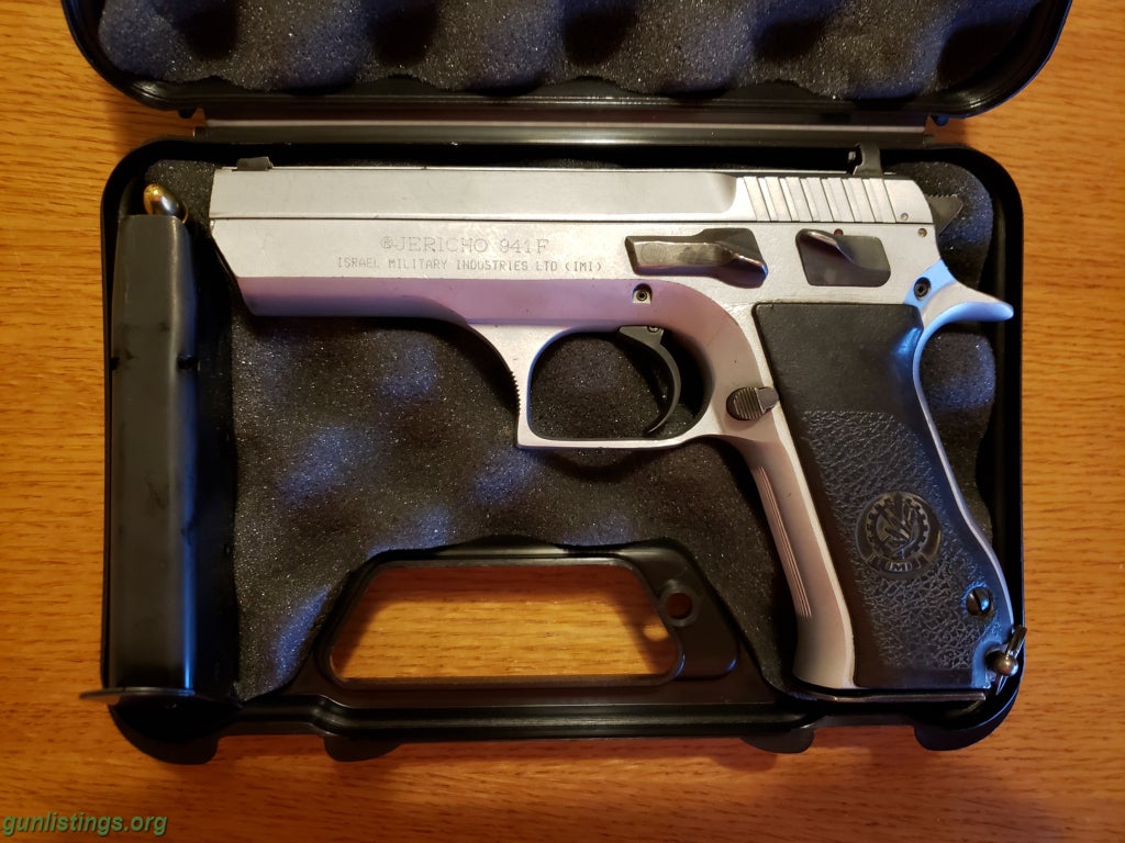 Pistols Jericho 941F 9mm Nickel Israeli Police W/ Star Of David