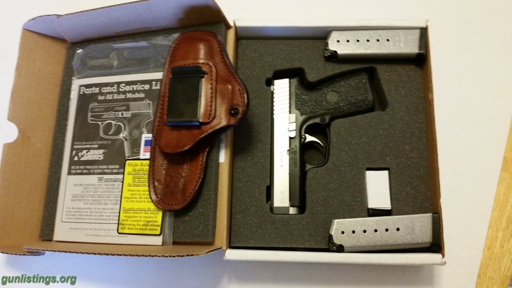 Gunlistings.org - Pistols Kahr CW9 W/2 Mags Leather Bianchi IWB Holster