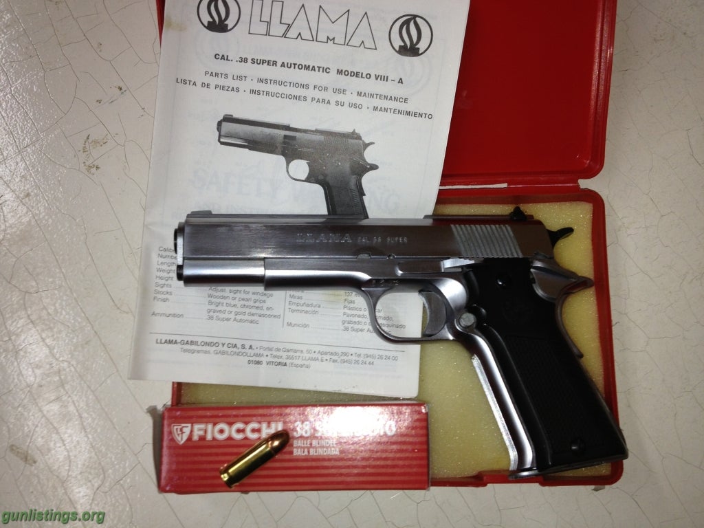 Pistols Llama 1911 38super