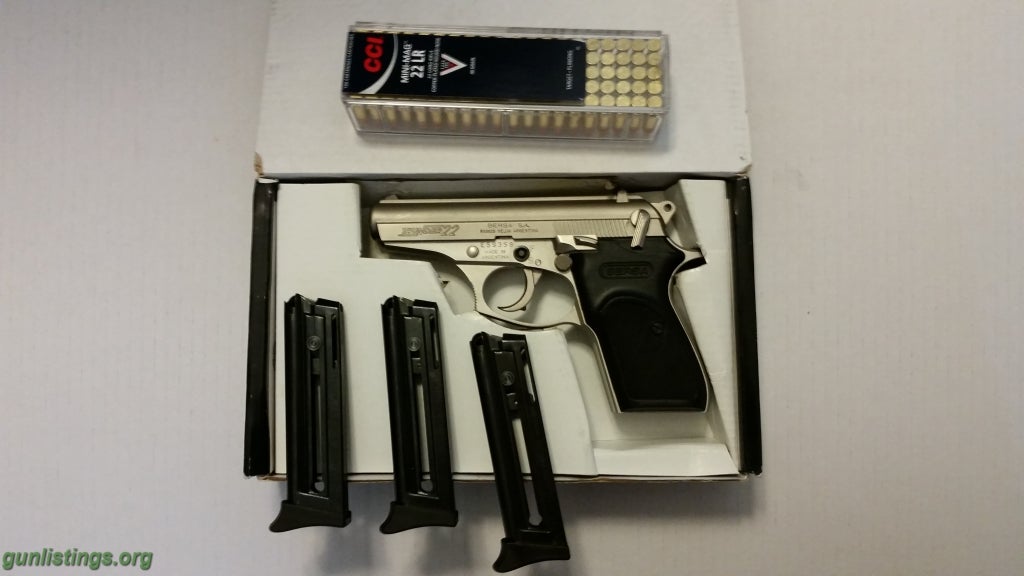 Pistols LNIB - Bersa Thunder 22 Satin Nickel W/3 Mags