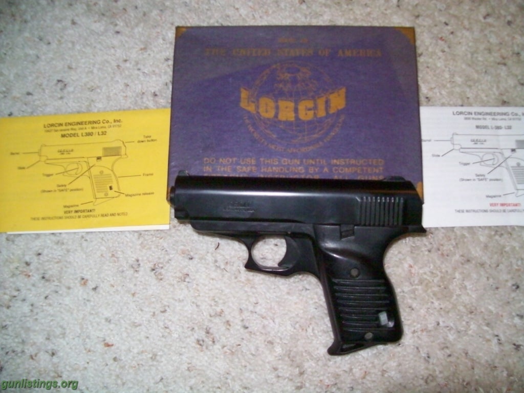 Pistols Lorcin 380 Auto Great Condition