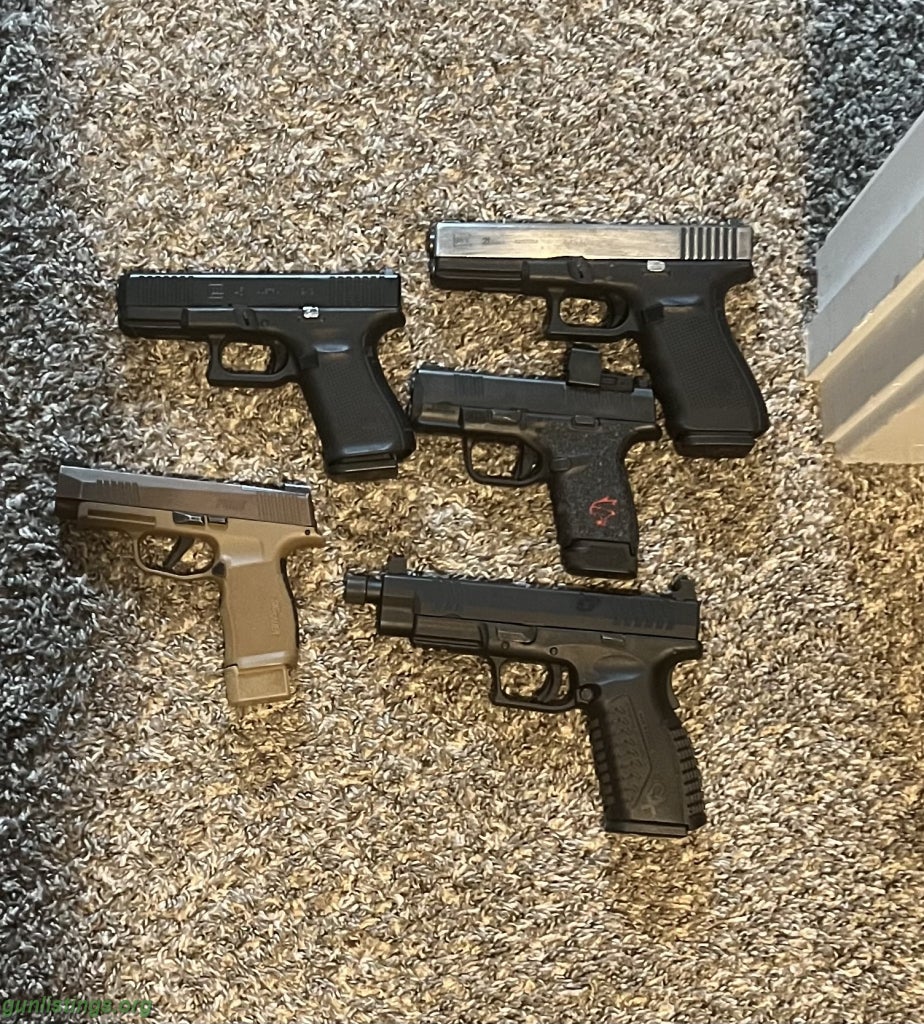 Pistols Lot Of Guns Glocks Sig XDM