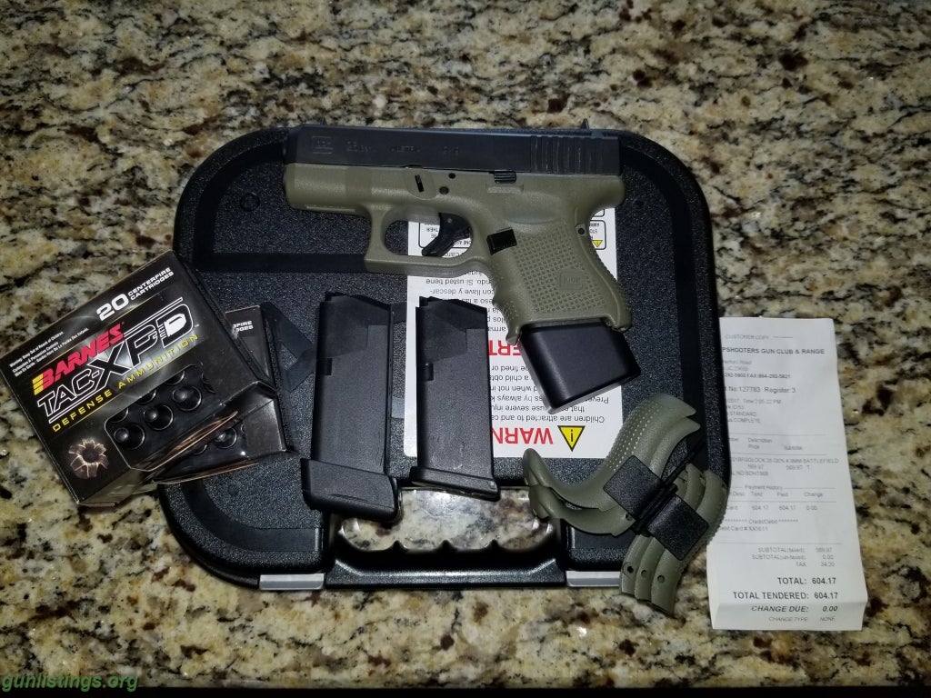 Pistols New Glock 26 Battlefield Green