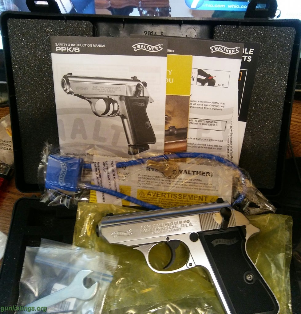 Pistols NIB WALTHER PPK/S NICKEL 22LR