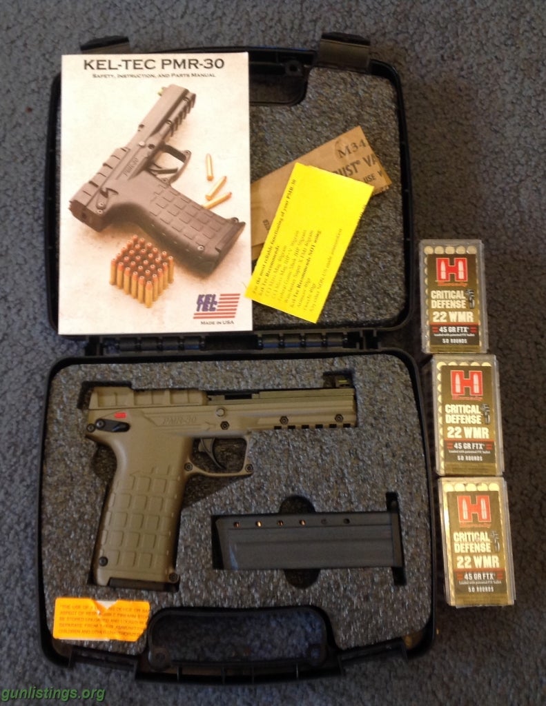 Pistols KEL TEC PMR-30. 22wmr Auto Pistol. LNIB W/ammo