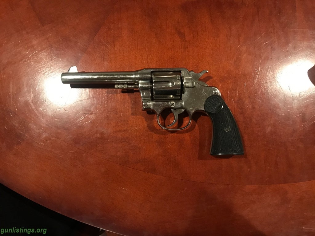 Pistols Rare Colt M1917 Nickel Coated .45 Acp Revolver