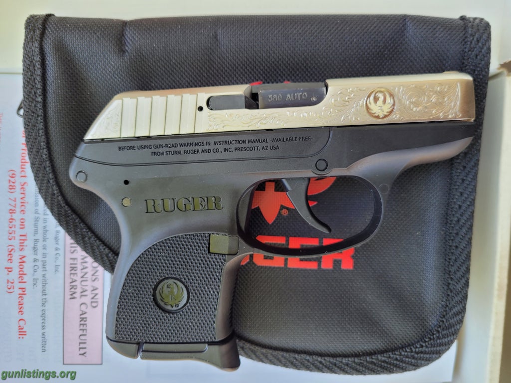 Pistols Ruger LCP Engraved Nickle Plated Talo Limited Edition