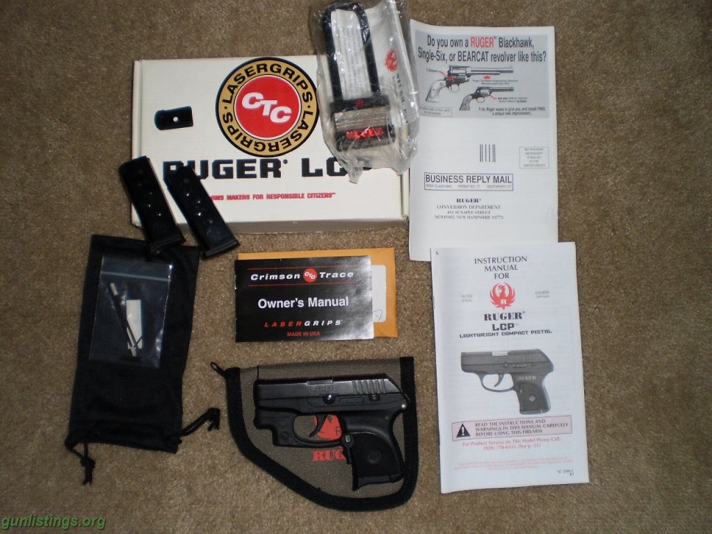 Pistols RUGER LCP WITH LASER