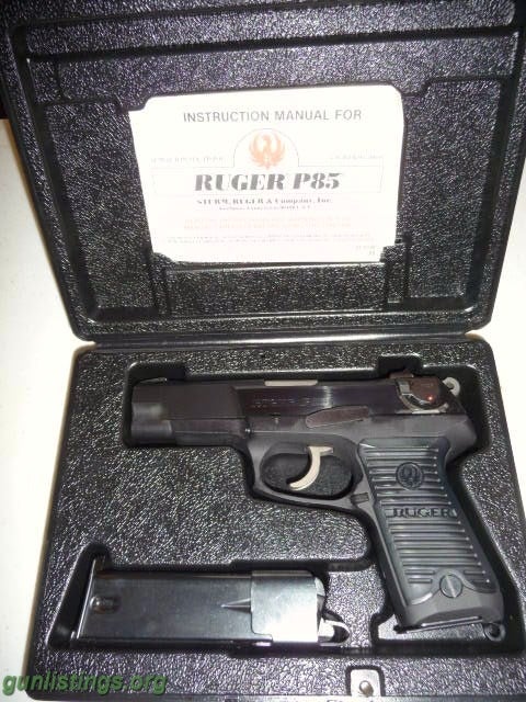 Pistols Ruger P85 9mm W/ AMMO & HOLSTER