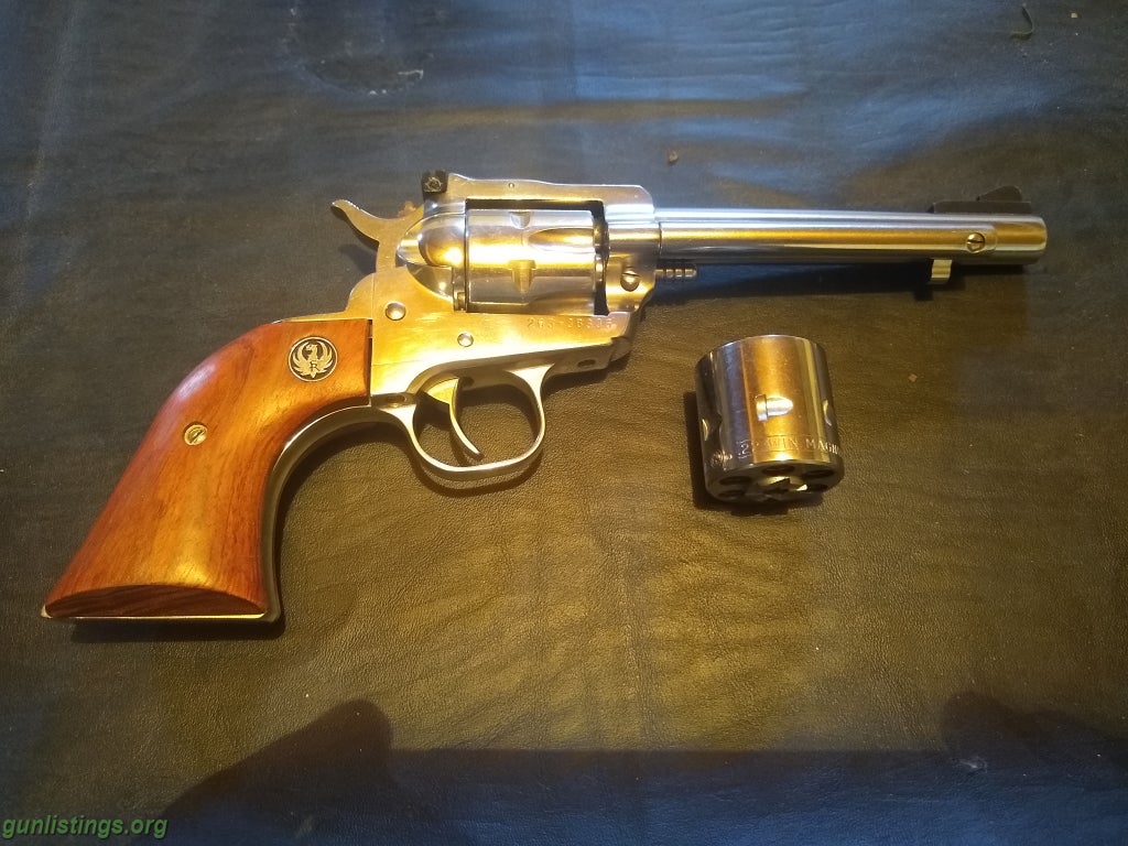 Pistols Ruger Single Six Stainless 22lr/.22mag Revolver