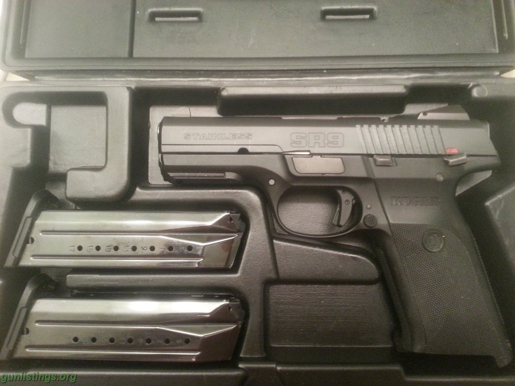 Pistols RUGER SR9 18 SHOT 9MM STAINLESS STEEL SLIDE TRADE WTS