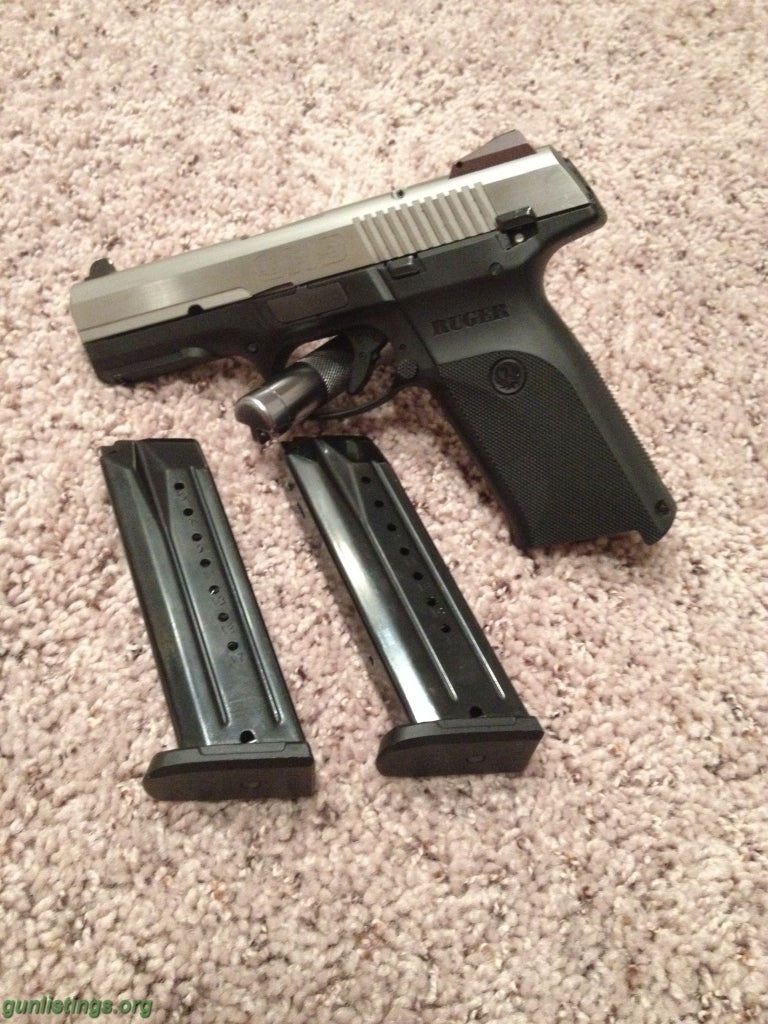 Pistols Ruger SR9 9MM BI TONE STAINLESS 2Mags