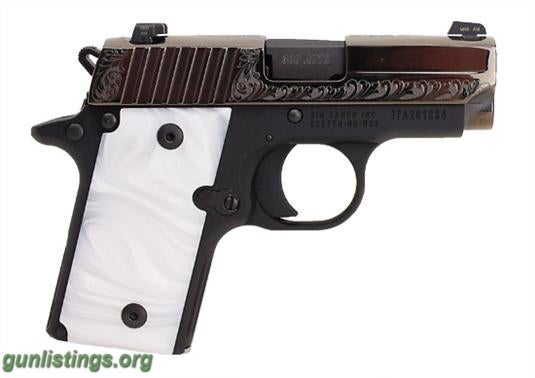 Pistols SIG P238 380 ACP, PEARL GRIPS, BLACK MULTI TONE FINISH