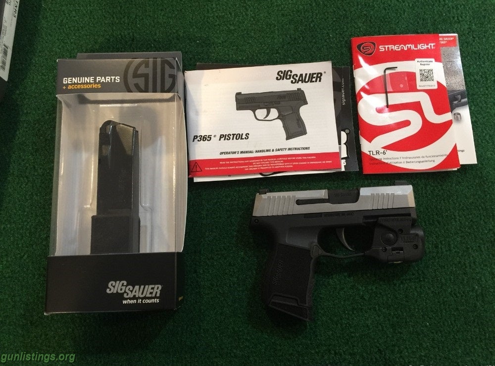 Pistols SIG SAUER 365-TWO TONE-LIGHT/LASER-EXTRA 15 RD MAGS