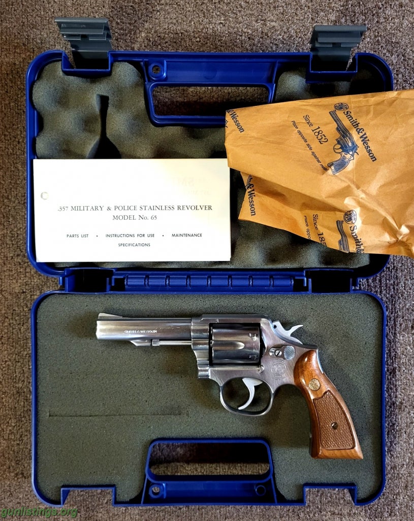 Pistols Smith & Wesson Model 65 Stainless In .357 Mag