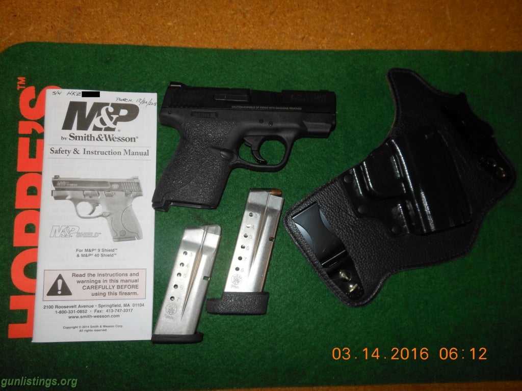 Pistols Smith & Wesson MP Shield 9mm W/extras