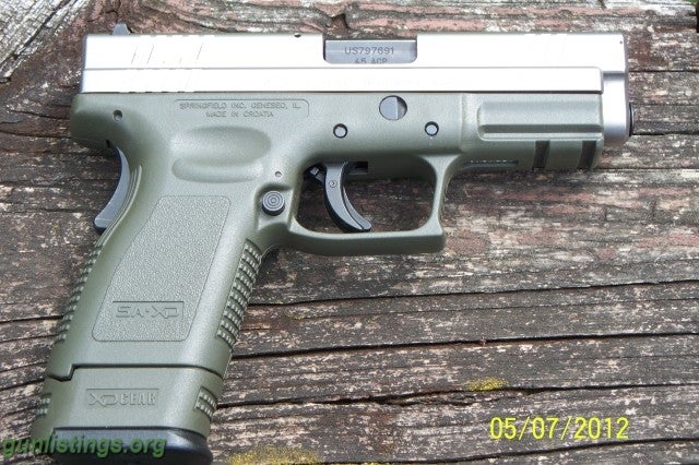 Pistols Springfield Armory XD45 OD Green/SS With 6 Mags