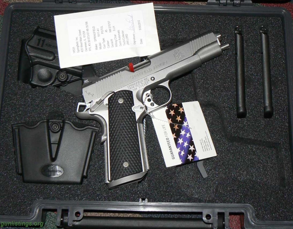 Pistols Springfield TRP 1911 Stainless, Night Sights NIB