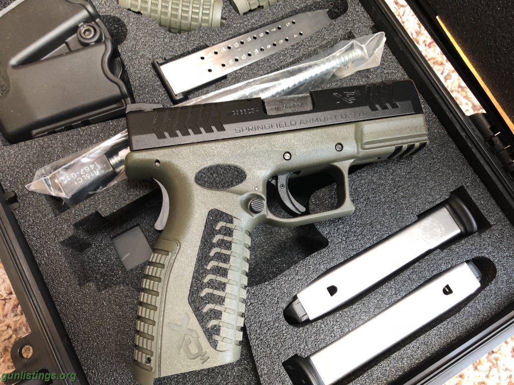 Pistols Springfield XDM 9mm OD Green